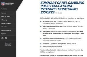 NFL Gambling Policy sports betting